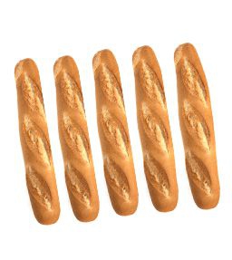 5 Baguettes de pain Bonheur - 180g
