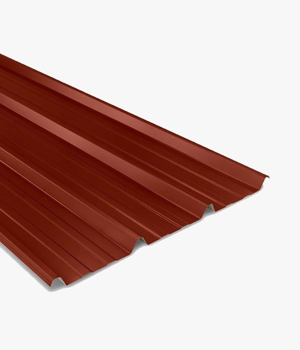 Tôle Bac Alu-Zinc Prélaquée Ép 0.40 mm – Rouge Bordeaux