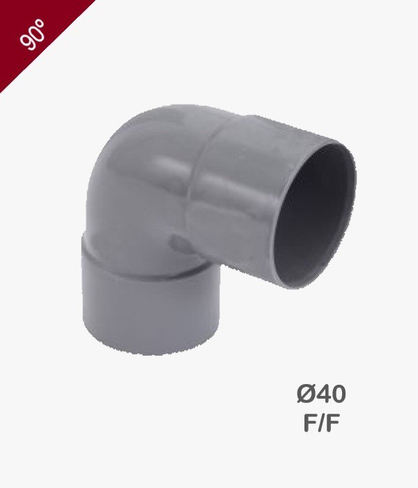 Coude PVC 90° Diam. 40mm – F/F