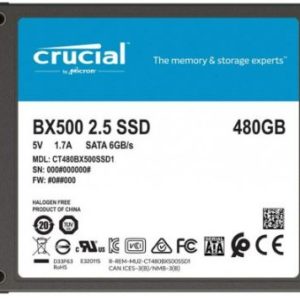 Disque SSD Interne – 480Go – 2,5 pouces (CT480BX500SSD1)[SSD-CT480BX500SSD1]