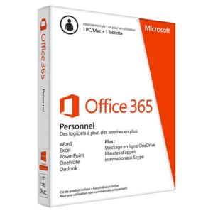 Logiciel Office 365 Personal 32/64 Frech Subscr 1 YR[QQ2-00044]
